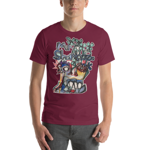 Mrshamoozoo Films x Adam Art - Stone Heads #2 //Short-Sleeve Unisex T-Shirt